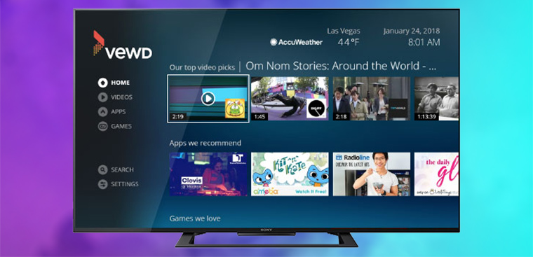 Thông báo chấm dứt VEWD TV Store trên Tivi Sony mẫu năm 2012 đến 2018