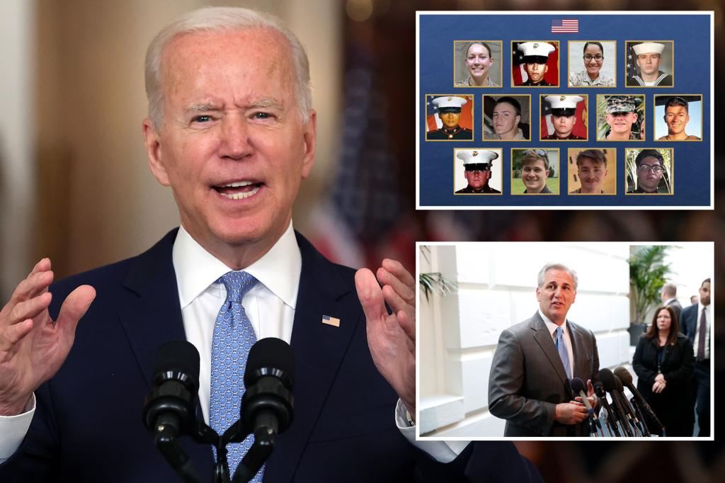 Biden finally honors US troops slain in Kabul hours after House GOP lowers Capitol flags
