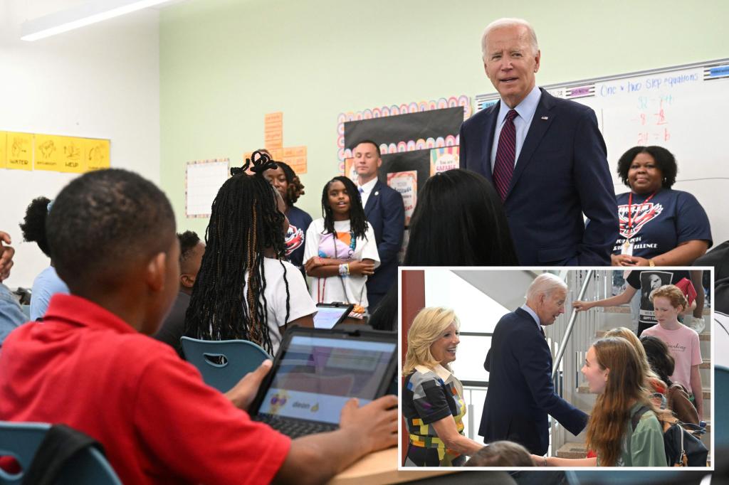 Biden tells DC school kids on first day it’s hard to return after ‘not doing any work’