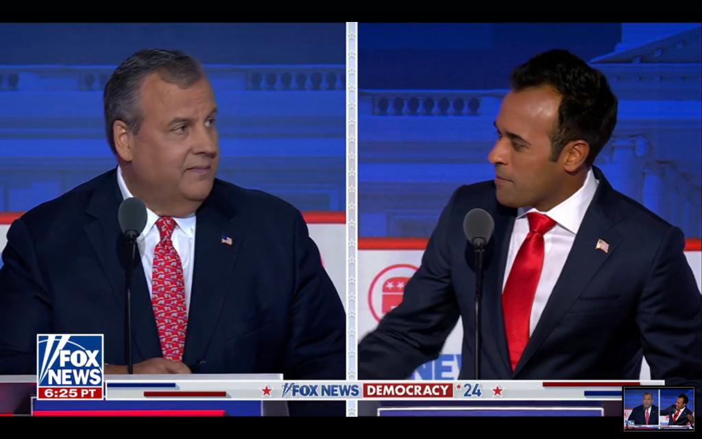 Chris Christie says Vivek Ramaswamy ‘sounds like ChatGPT’ during testy exchange at Republican debate