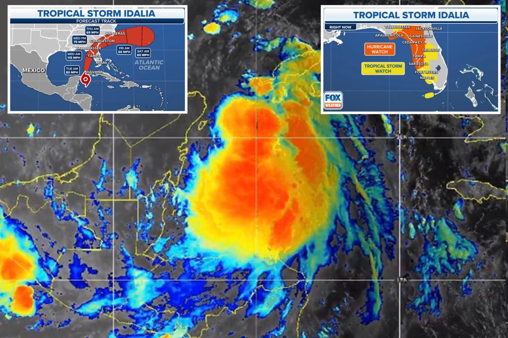 Idalia set to make landfall Tuesday as Category 3 hurricane in Florida