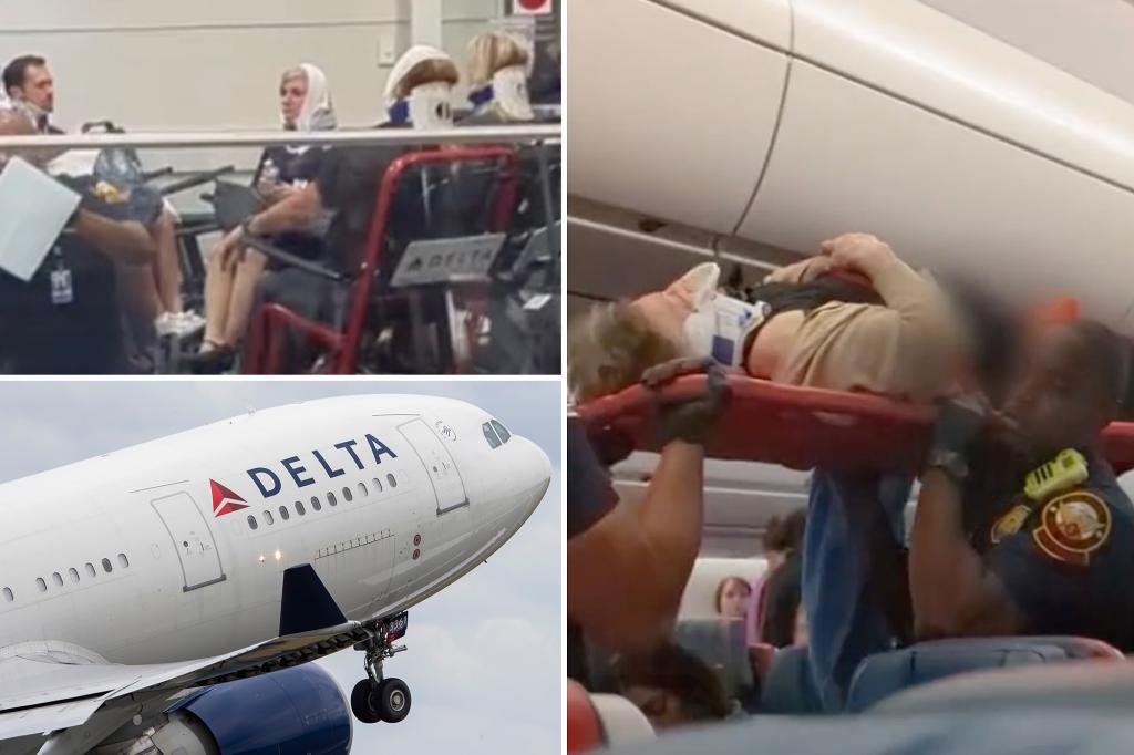 Passengers seen being taken off Delta flight on stretchers after ‘severe turbulence’ injures 11: ‘Bunch of blood and awfulness’