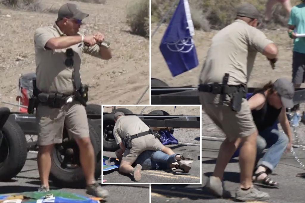 Ranger who rammed car through Burning Man protest ‘under review’ for pulling weapon