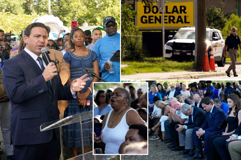 Ron DeSantis booed at vigil as hundreds mourn victims of racially-motivated Jacksonville shooting