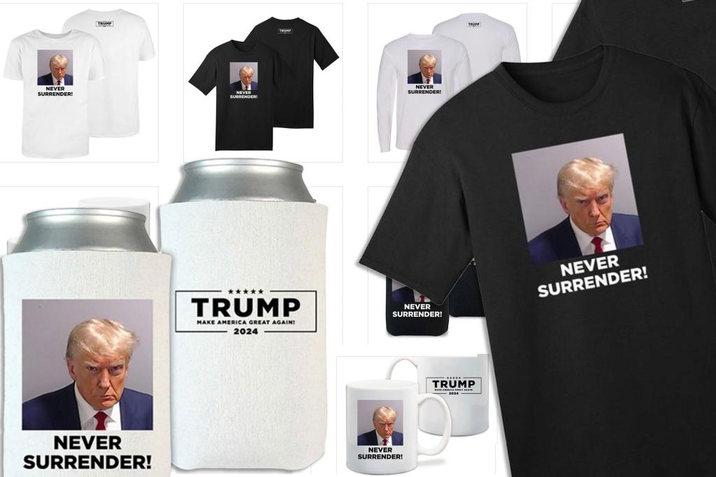Trump campaign already selling merch featuring his mug shot — including $34 T-shirts