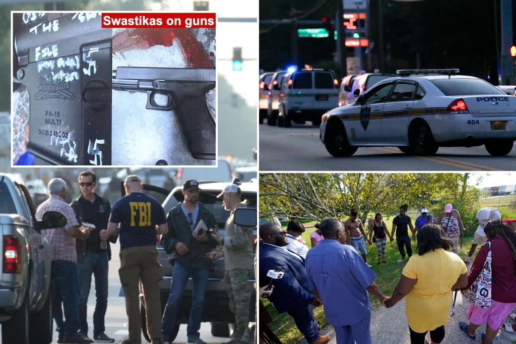 White gunman who killed three black people in Florida left behind ‘several manifestos,’ used guns branded with swastikas