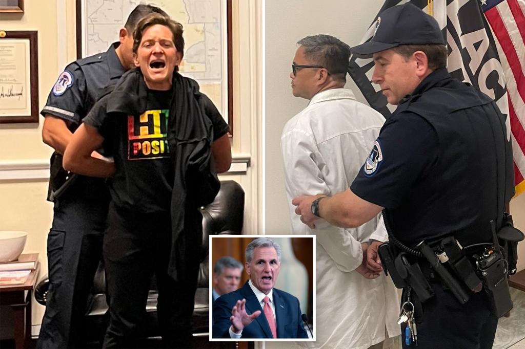 Activists arrested after occupying Speaker McCarthy’s office over AIDS program reauthorization