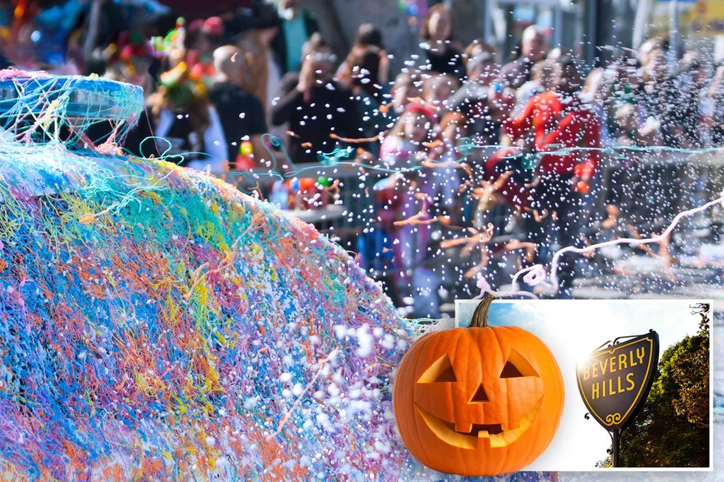 Beverly Hills outlaws using Silly String, shaving cream on Halloween