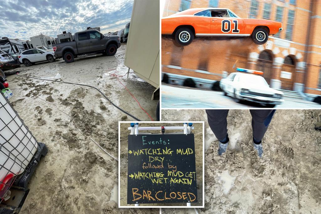 Burning Man escapee made ‘Dukes of Hazzard-style’ car  jump to exit mud pit festival zone