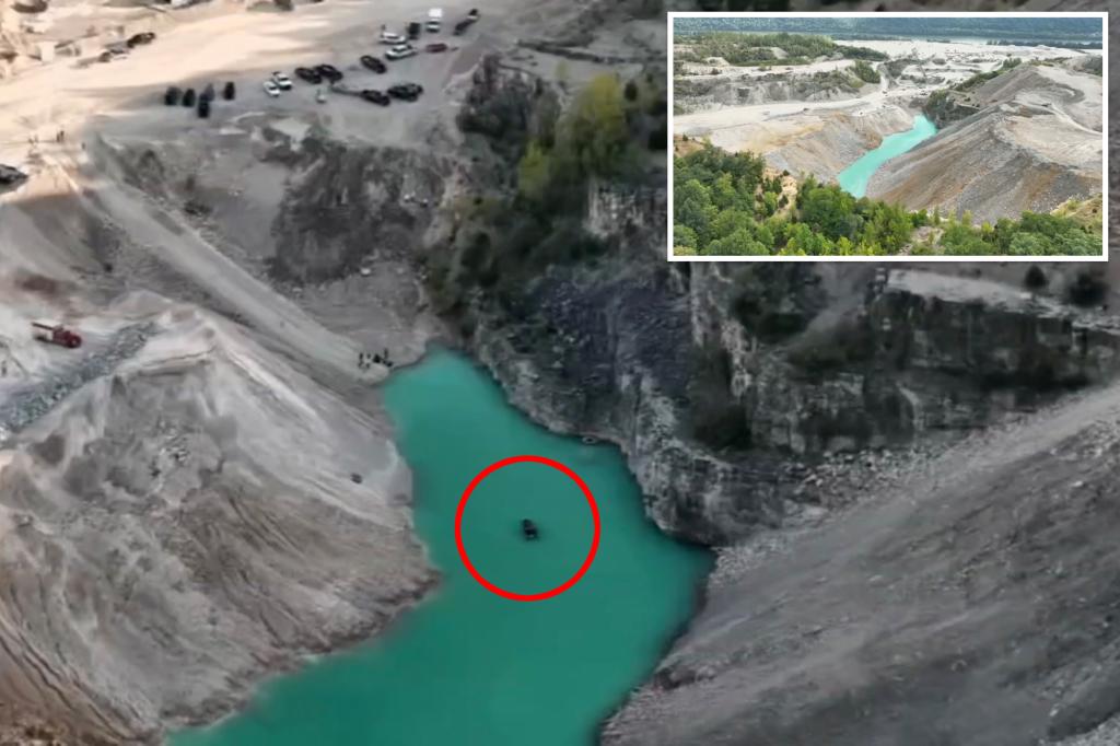 Dump truck driver fatally plunges hundreds of feet into water pit on the job