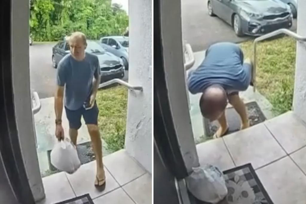 Florida DoorDash driver caught spitting on food order by doorbell camera