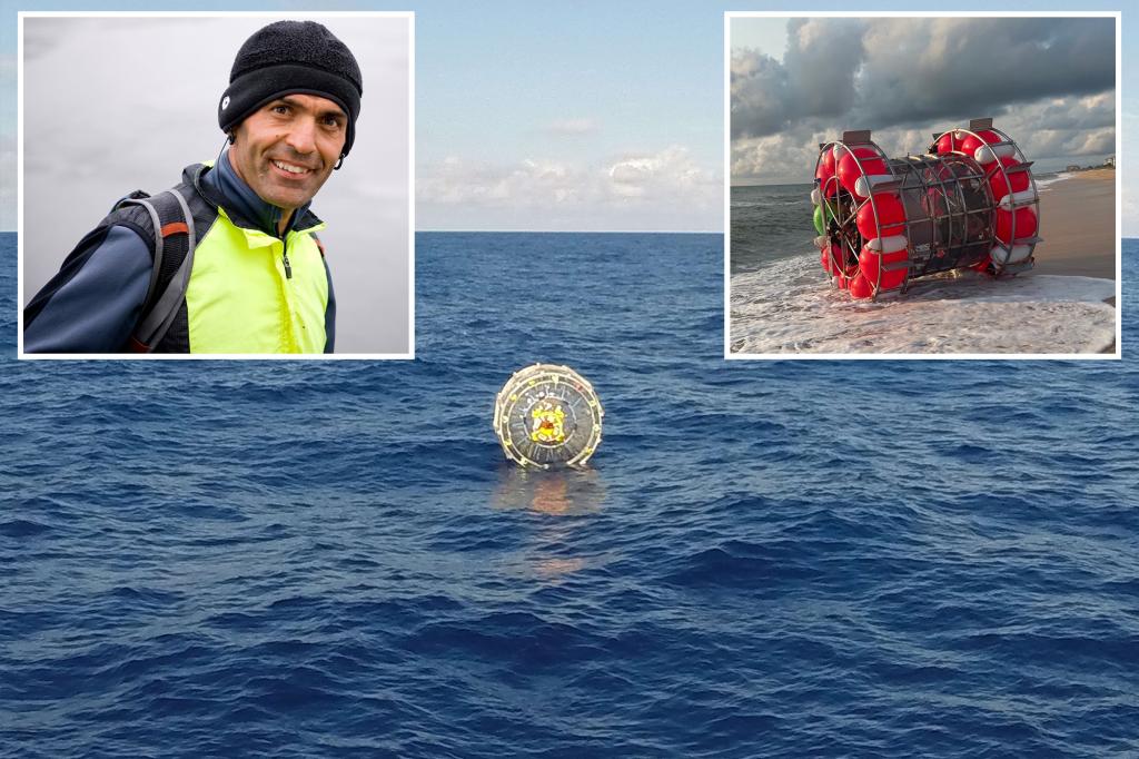 Florida man busted trying to ‘run’ across Atlantic Ocean in giant hamster wheel amid hurricane