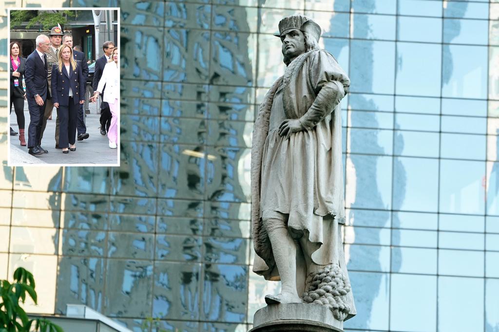 Italian PM Giorgia Meloni pops up to support NYC’s Christopher Columbus statue