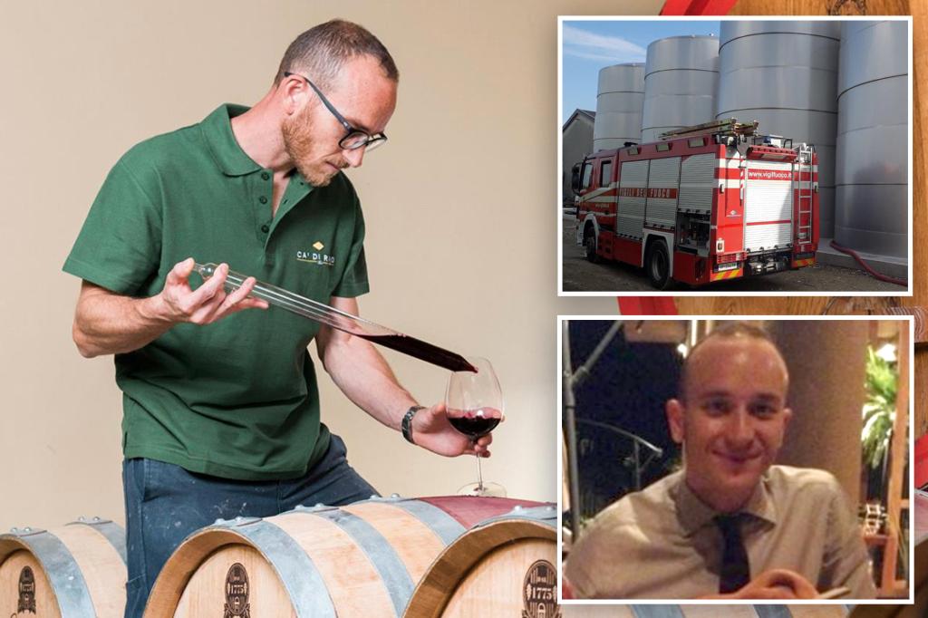 Italian winemaker, 46, reportedly drowns in wine vat while trying to save colleague