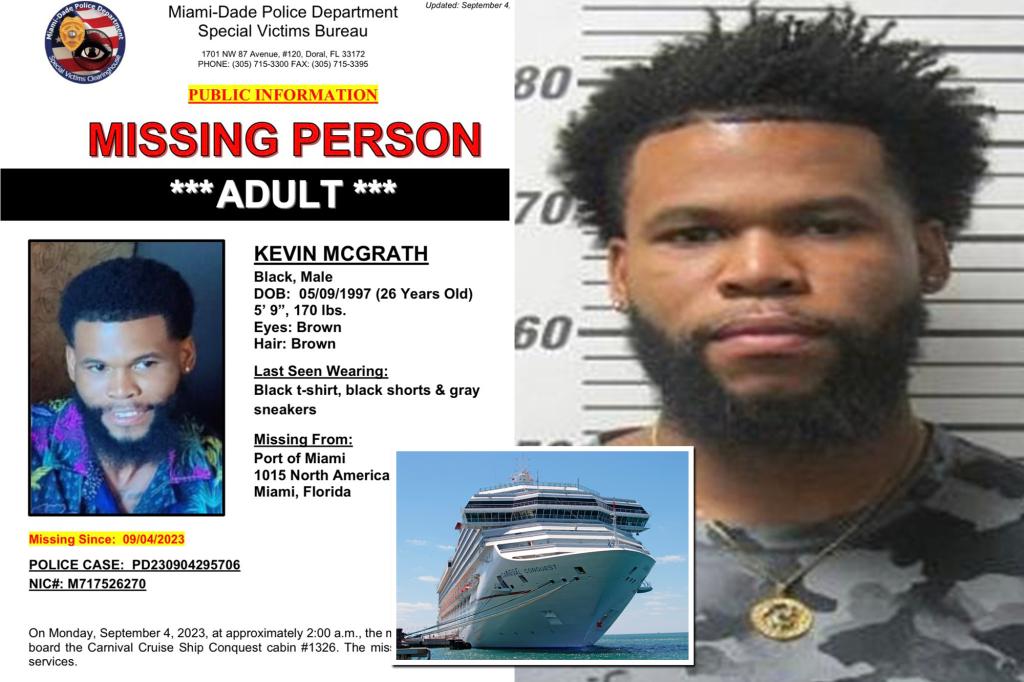 Kevin McGrath ‘vanished’ from Carnival cruise, was reportedly on parole for assault