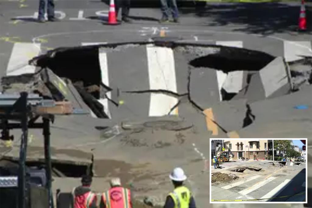 Large San Francisco sinkhole forms at intersection after water main break