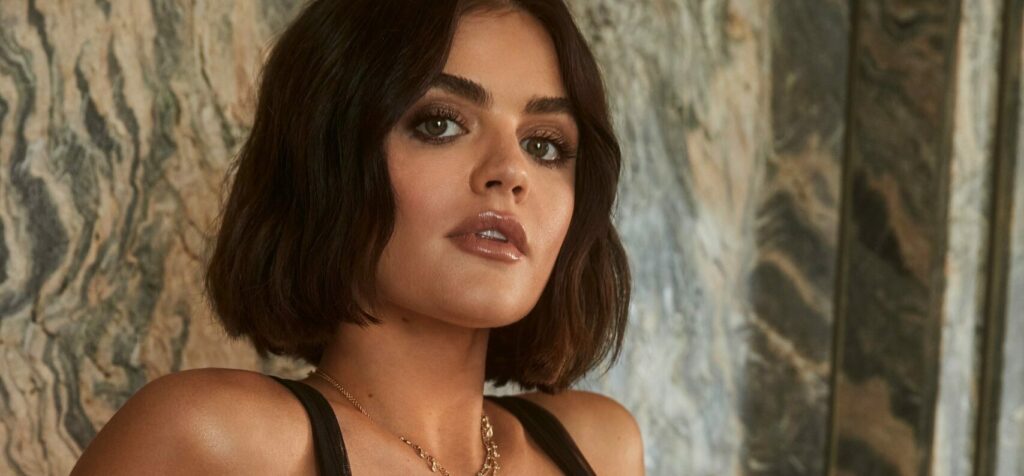 Lucy Hale In Plunging Red Blazer Leaves Little To The Imagination