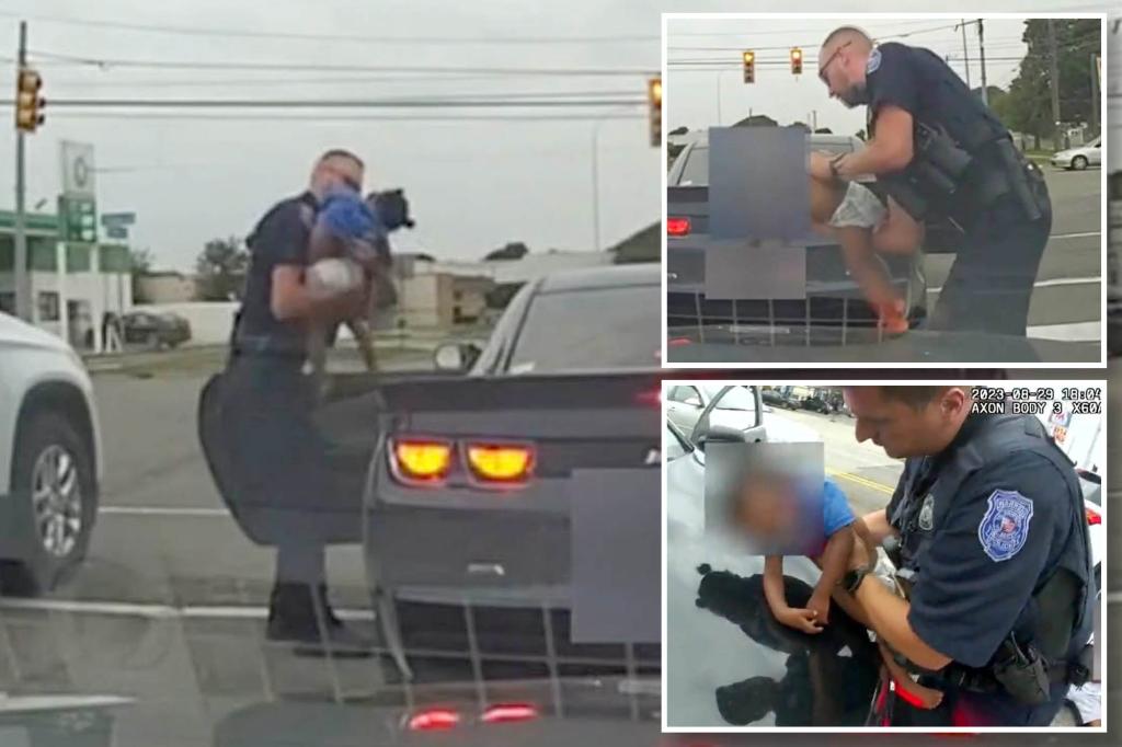 Michigan cop saves baby who stopped breathing after pulling over Camaro speeding to hospital
