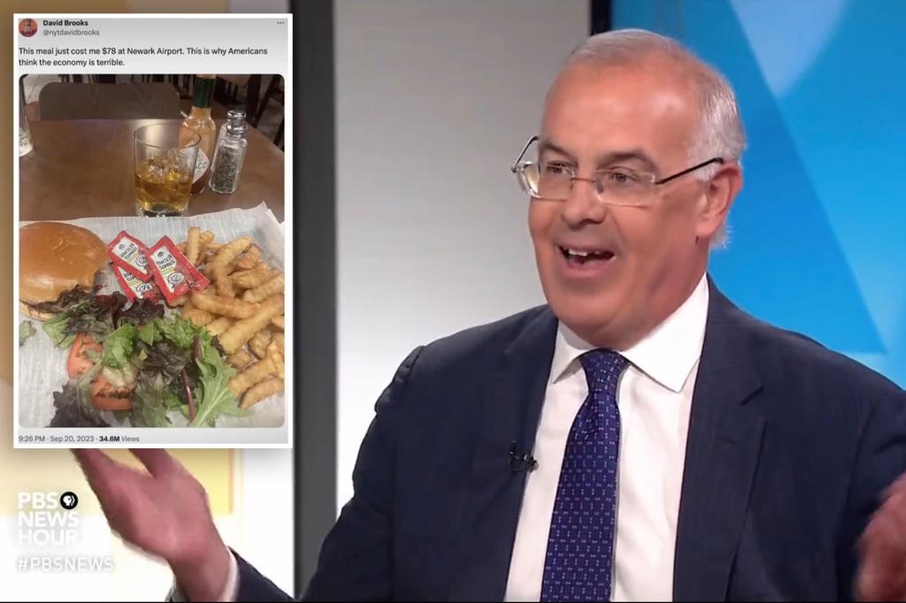 NYT columnist David Brooks addresses firestorm over Newark airport tab tweet: ‘I screwed up’