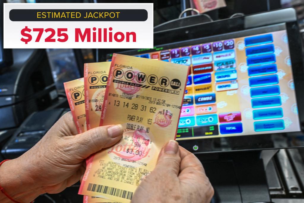 Powerball jackpot surges to $725M after 27 consecutive drawings with no winner