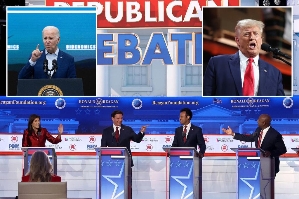 Republican debate features attacks on Biden, absent ‘Donald Duck’