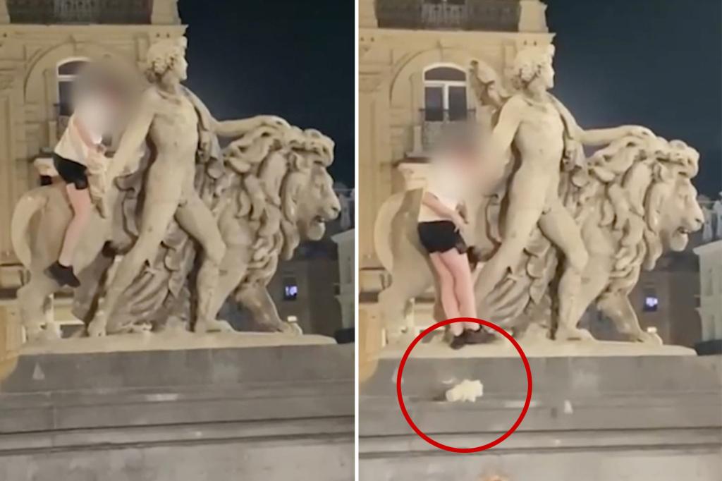 Seemingly drunk tourist climbs statue, causes $19K in damages at iconic Brussels building day after it reopened to public