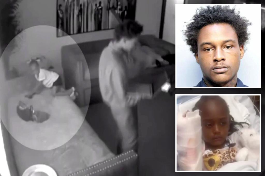 Shocking video shows girl, 3, shooting herself while relative watches football