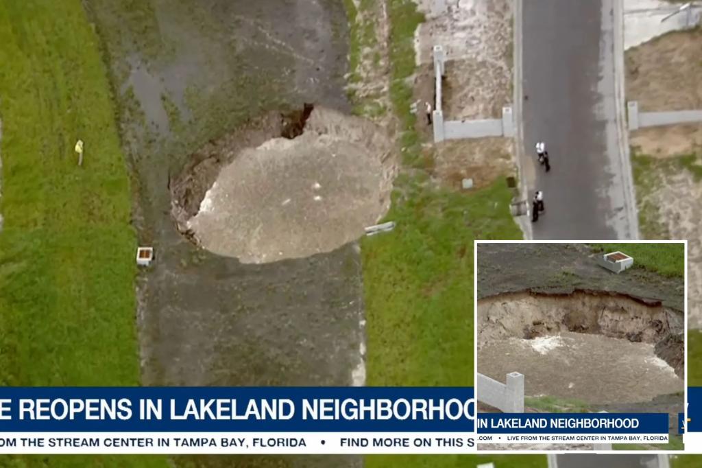 Sinkhole, 50 feet wide, forms in same Florida area as 75-foot sinkhole months earlier