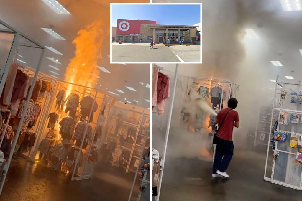 Target children’s clothing section turns into flaming inferno in terrifying scene
