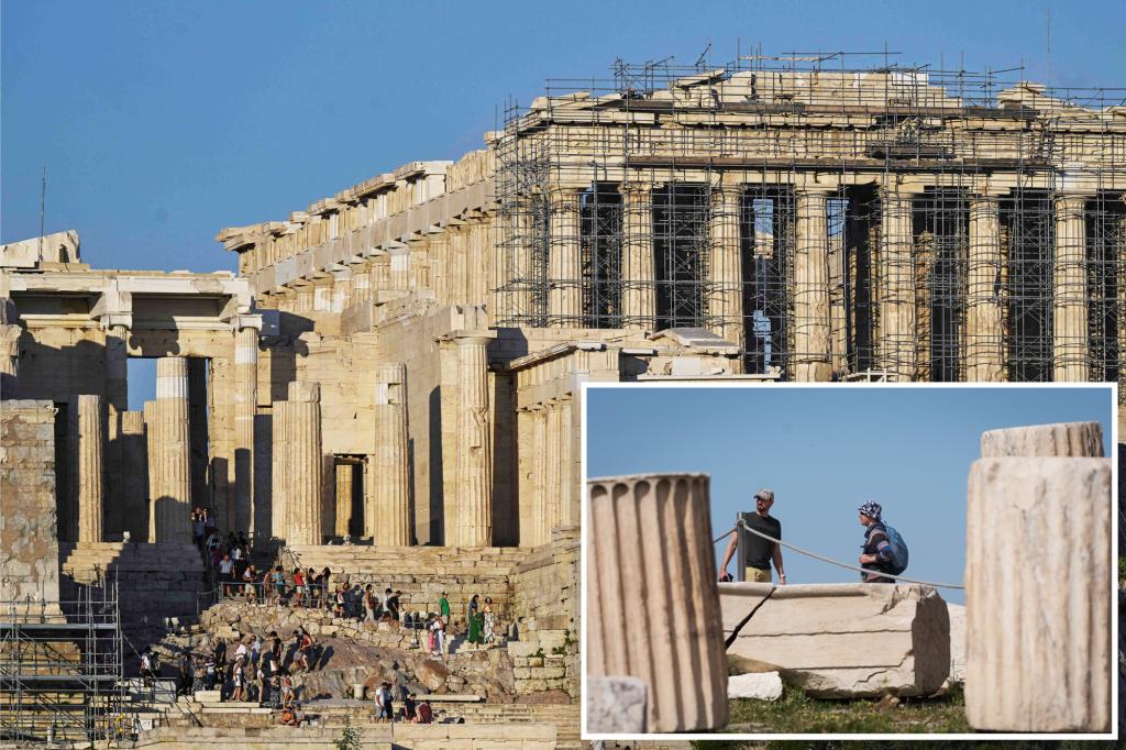 Tourist in Greece arrested after trying to steal chunks of marble from ancient Acropolis