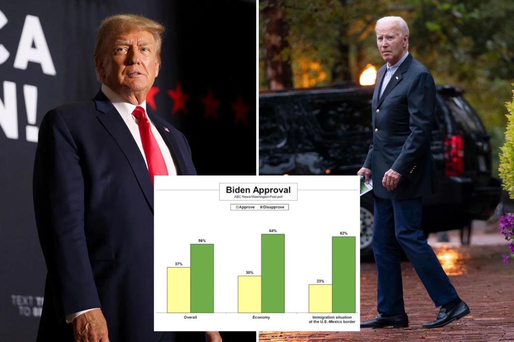 Trump scores eye-popping 10-point lead over Biden in new poll