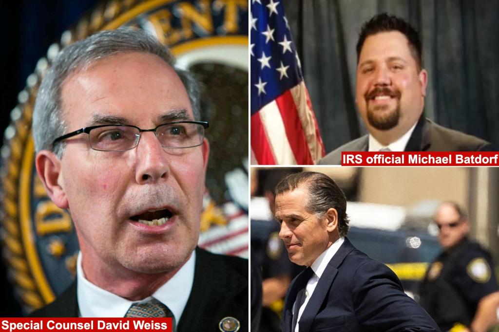 Two more IRS officials say David Weiss stymied and ‘not the deciding person’ on Hunter Biden tax crimes