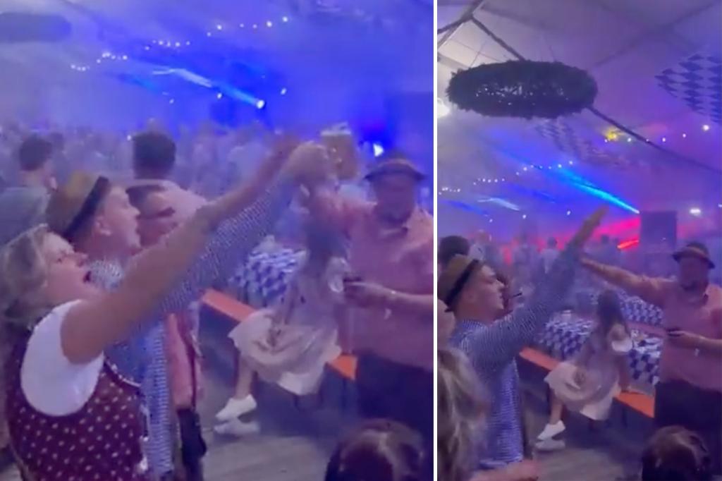 Video shows Oktoberfest revelers vigorously giving Nazi salute at German beer hall