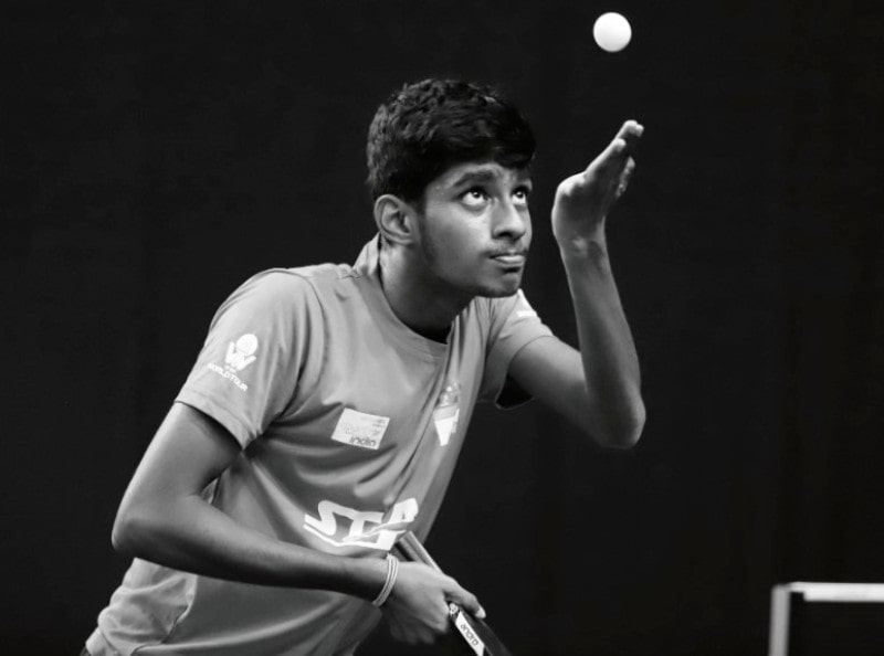 Table tennis player Vishwa Deenadayalan