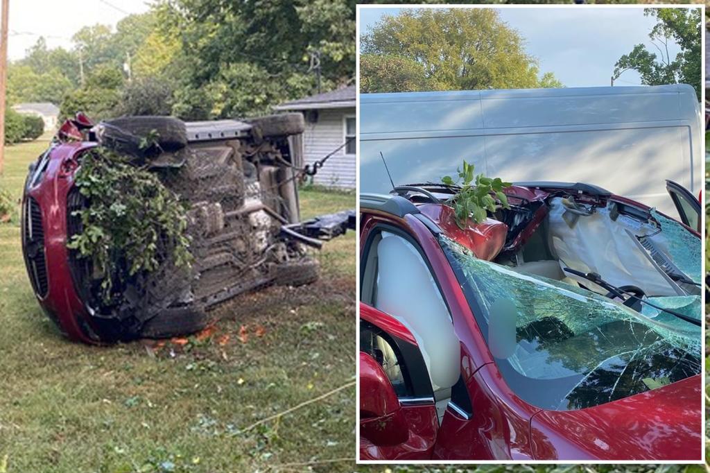 Woman killed in freak accident when runaway tire smashes through windshield