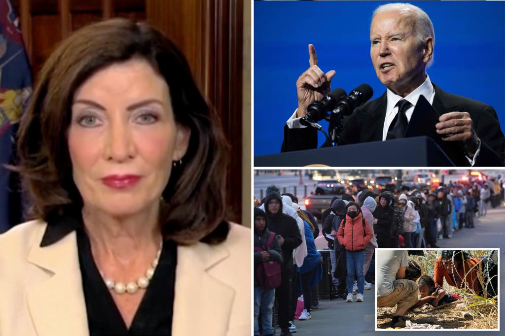 ‘Absolutely unsustainable’: Hochul calls on Biden to fix NYC migrant shelter crisis