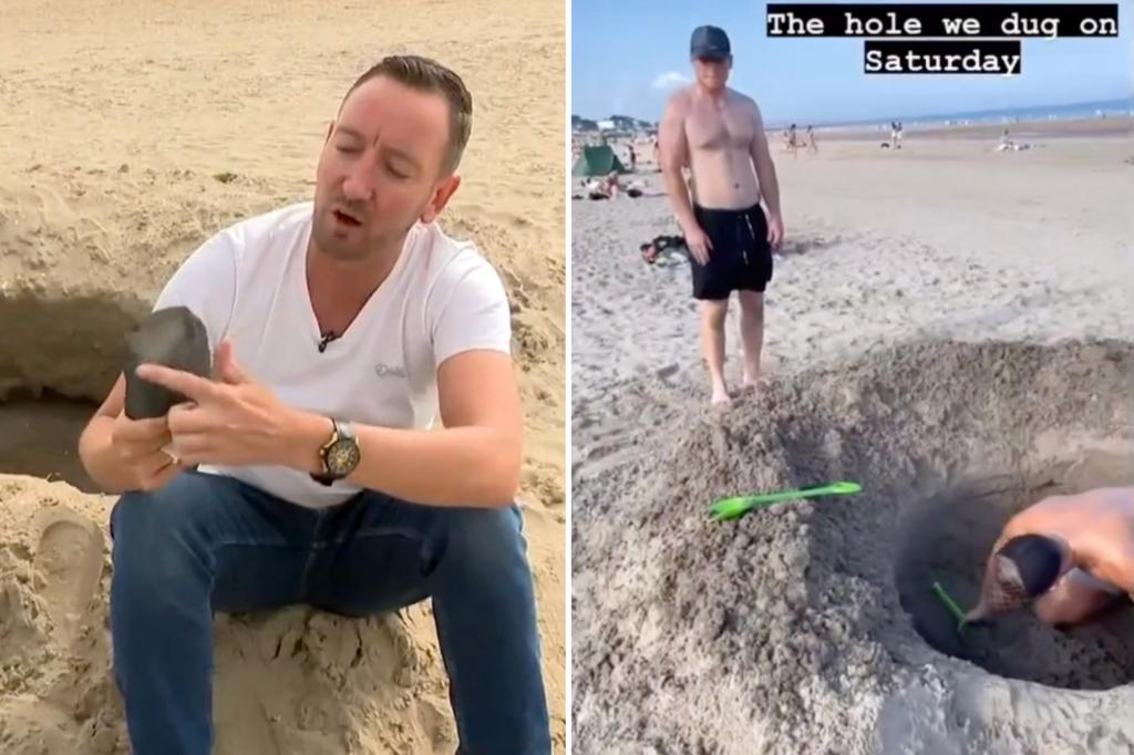 ‘Cosmic crater’ probed by Irish TV revealed to be just a hole dug by ‘two lads with a beach spade’