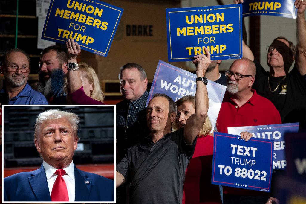 ‘Pompous’ Trump ripped over plea for UAW endorsement to union workers at non-union shopÂ 