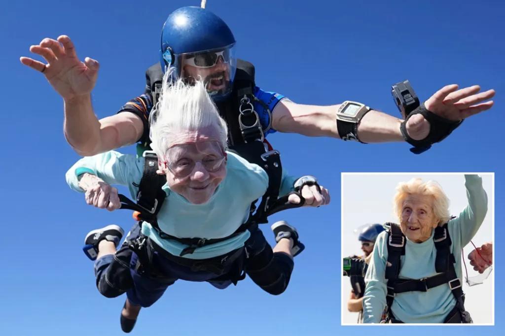 104-year-old woman dies after breaking world record for oldest skydiver