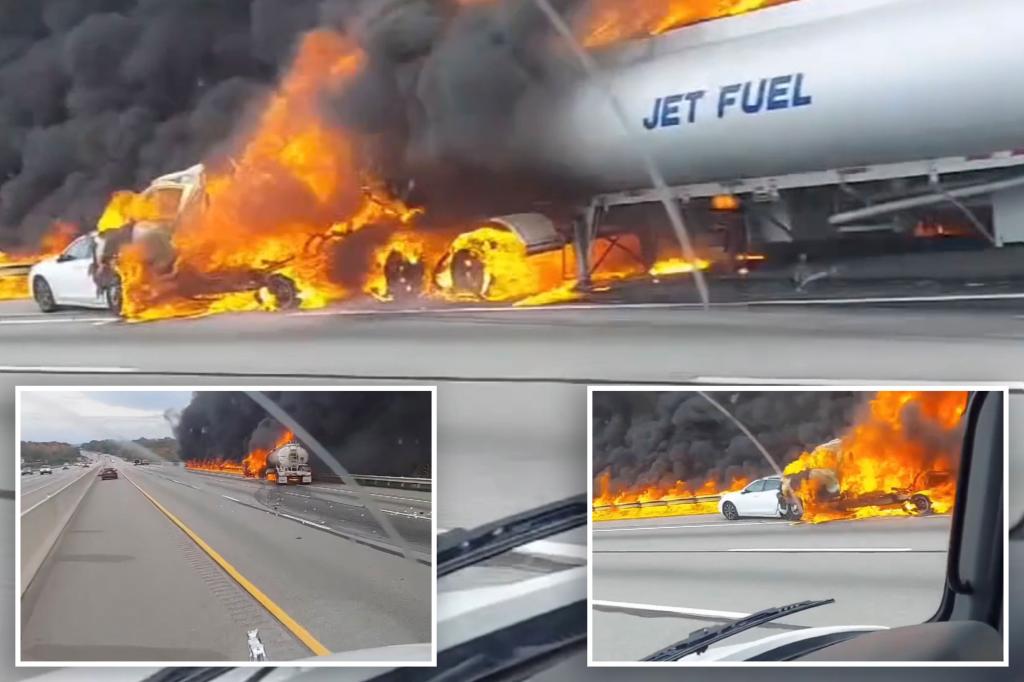 2 killed in fiery crash with tanker truck carrying jet fuel on Pennsylvania Turnpike