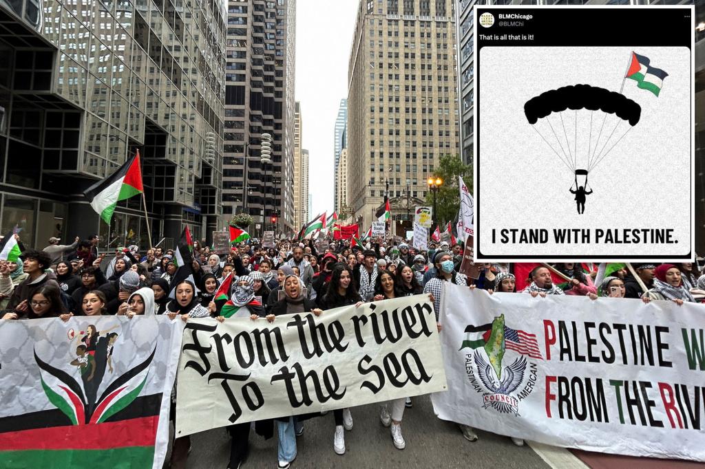 BLM Chicago under fire for pro-Palestinian post featuring paragliding terrorist: ‘Disgusting and disgraceful’