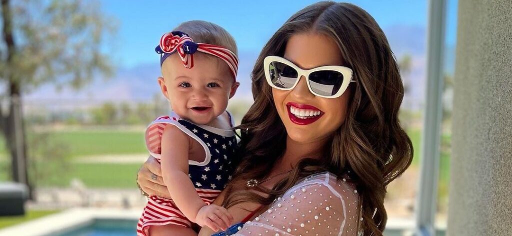 Chanel West Coast Rocks A Patriotic Bikini With Baby & BF: See The Pics