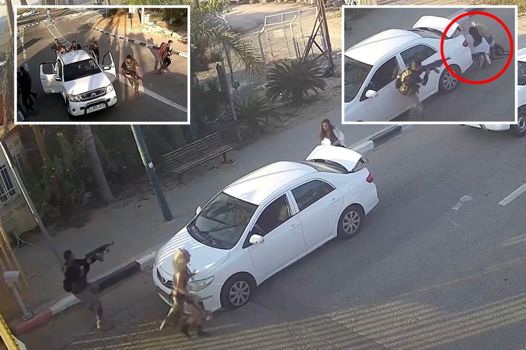 Chilling video captures Israeli women dodging bullets as local forces confront Hamas terrorists