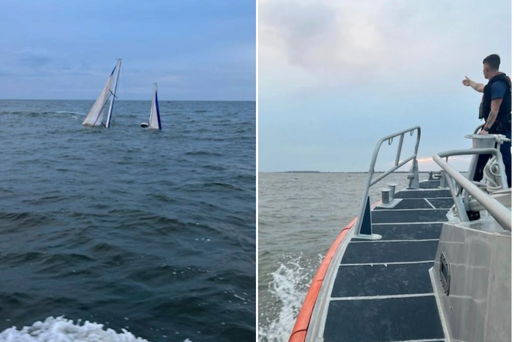 Coast Guard rescues 2 people after yacht sinks off South Carolina