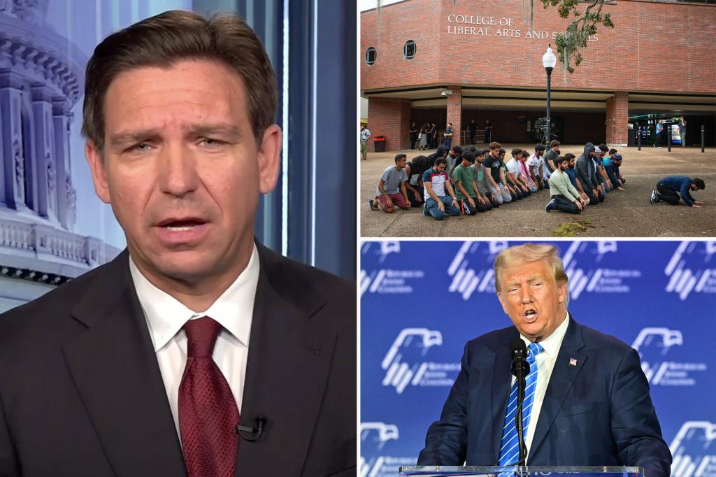 DeSantis defends Palestinian student group ban, argues NYC indictment helped Trump
