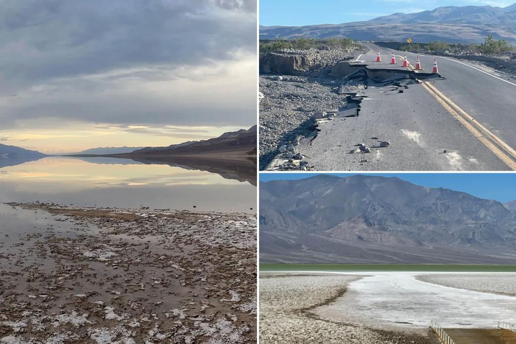 Death Valley National Park now home to a lake after Tropical Storm Hilary ravaged area