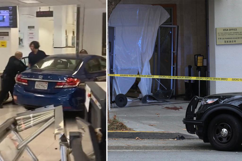 Driver shot dead by police after crashing into Chinese consulate in San Francisco