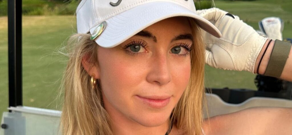 Golfer Chase Charis In Unzipped Top Wants To ‘Borrow A Ball’