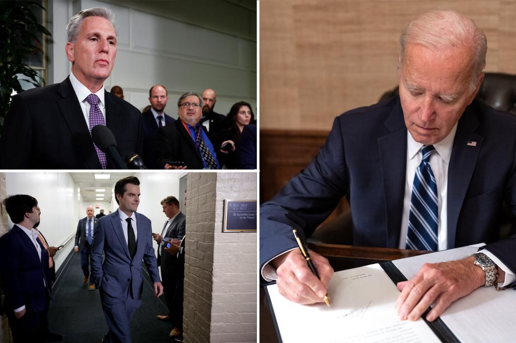 Government shutdown averted as Biden signs last-minute bipartisan bill approved Saturday night on Capitol Hill