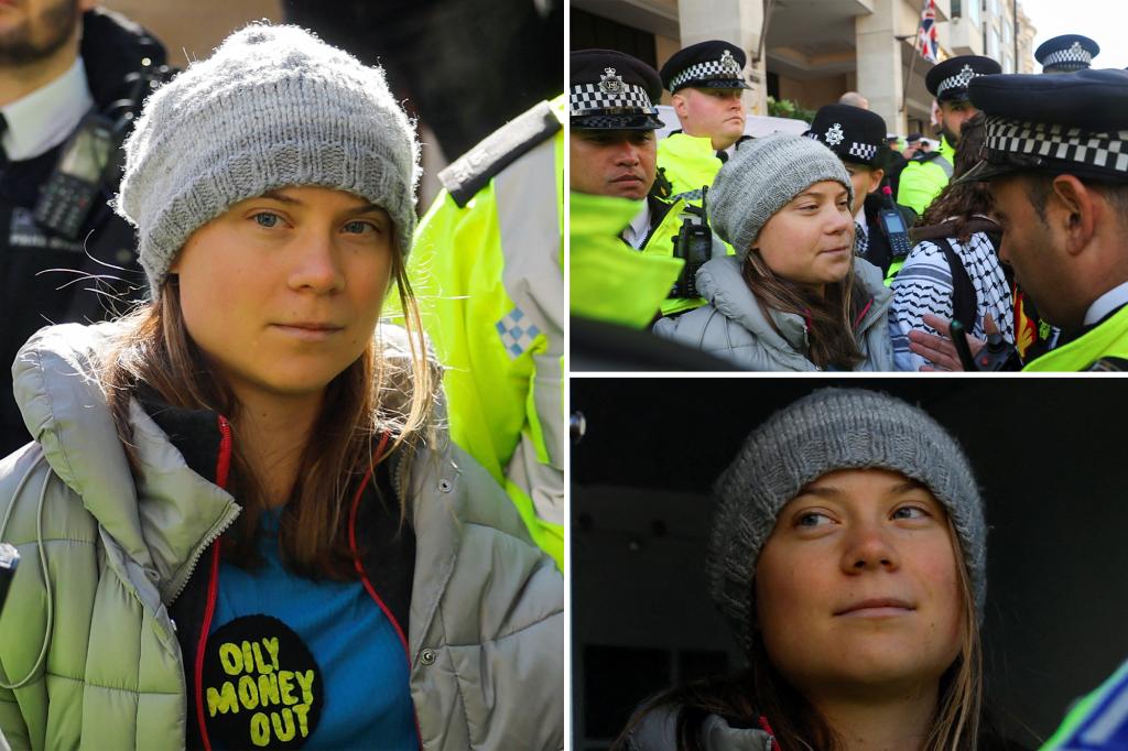 Greta Thunberg smirks during arrest while at oil protest in London